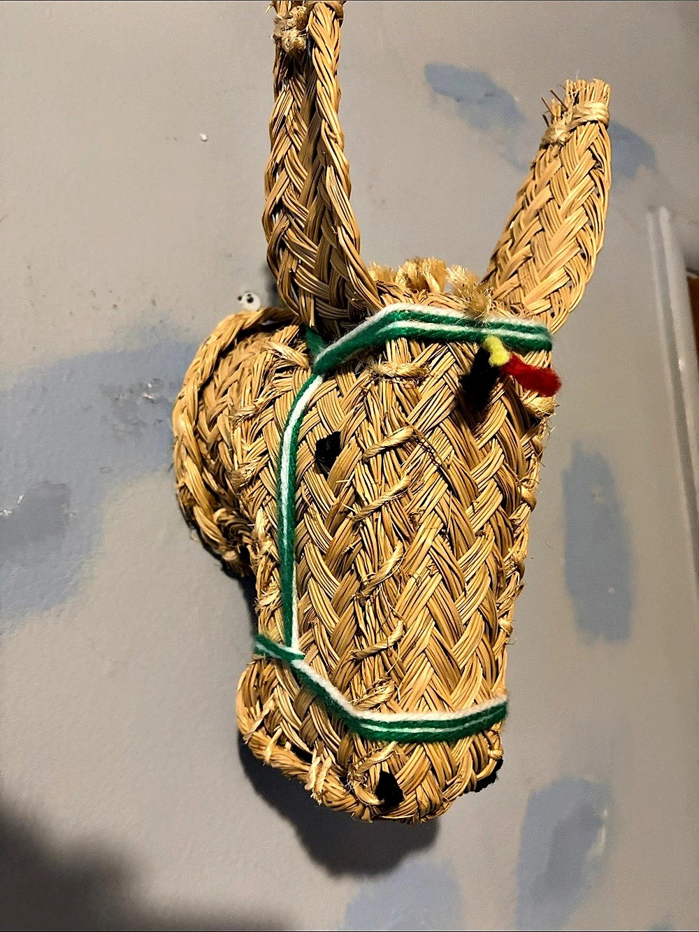 Woven Straw donkey Wall Decor